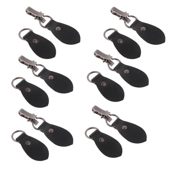 balikha PU Sewing Buckle Hooks Black Leather Toggle Buttons Coat Fastener Alloy Hook Suitable for DIY Craft Sewing Clothing Decoration
