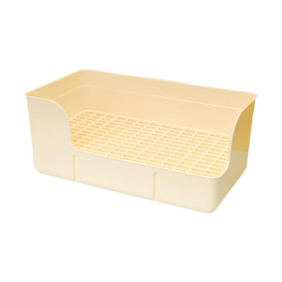 balikha Pet Cage ,Toilet Bedding Box Ferret Guinea Pig Potty Tray, Urinal Tray Potty for Bunny Rats, white