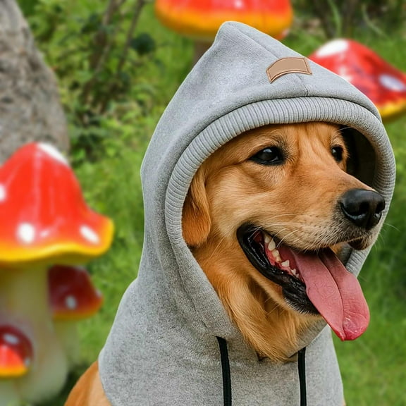 balikha Pet Winter Ear Muffs Hat Hoodie Soft Warm for Pets Walking Medium Large Dogs L L