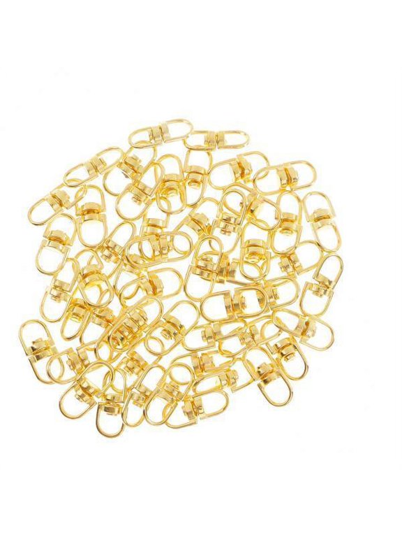 Pieces Metal Split Keychain Parts Swivel Key Connectors Double Ended Loop Clasp Make Your Own Key