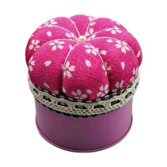 balikha Pin Cushions Head Pin Holder Cushion Box 2 in 1 Small Sewing Accessory Round Sewing Sewing Pins Sewing Pin Storage red