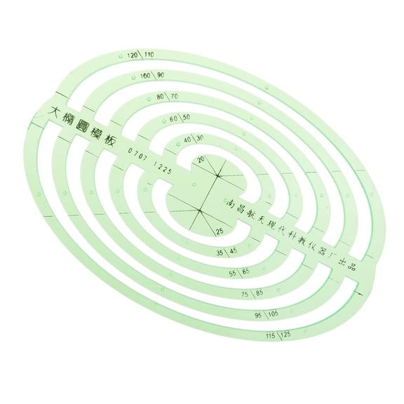 balikha Plastic Drawing Templates Ruler Stencil For Kids Drawing Stationery - Large Oval