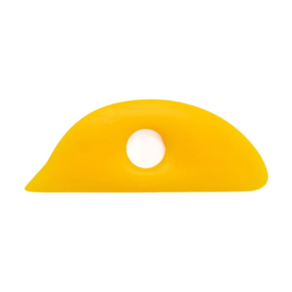balikha Pottery Clay Ribs Silicone Ceramics Tools DIY Gadgets Sculpting Tool for Ceramics Daily Rubber Rib for Pottery Clay Yellow