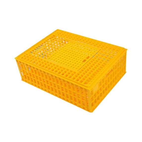 balikha Poultry Carrier Box Chicken Transport Carrier Multi -purpose Breathable Transport Box Poultry Living Space for Turkey Pigeons yellow
