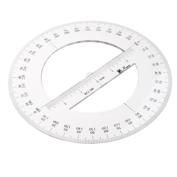 balikha Protractor 360 Degree Acrylic Stationery Drawing Measurement Rule Circular Rrigonometry 360 degree DrawingTechnique Geometry Supplies