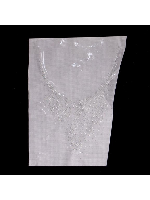Rhinestone Motif Neckline T Shirt Pillows Transfer Gem Appliques Gift - Leaves