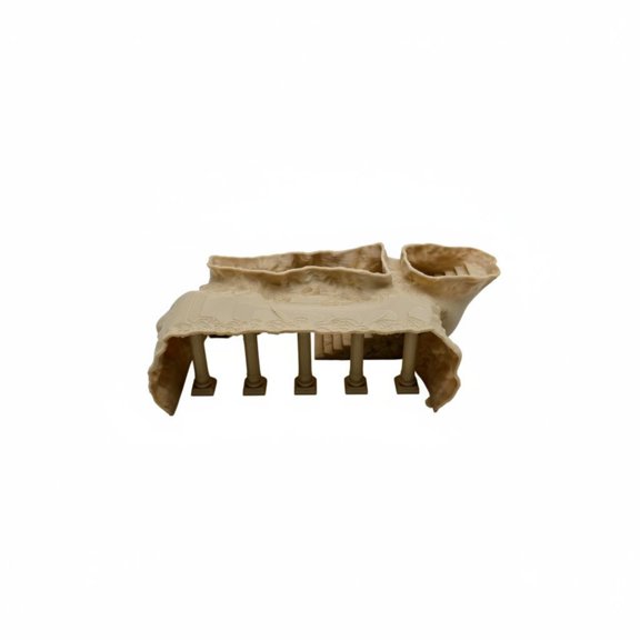 balikha Roman Column Tunnel Aquarium Cave Safe for Long Term Submersion Additive Manufacturing Material for Freshwater Saltwater Home Aquariums