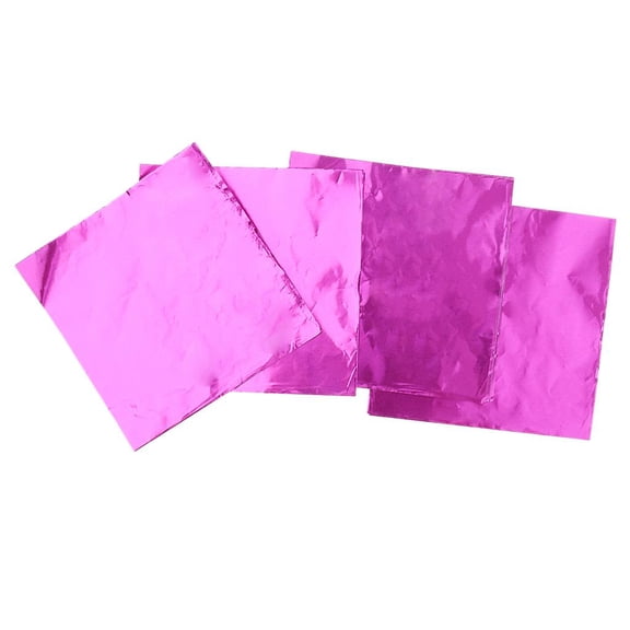 balikha Square Wrappers Package for Sweets Candy Chocolate Lolly Party Colored Paper Confectionary Pack of Pink