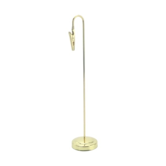 balikha Table Number Holder Menu Clip Memo Organizer Metal with Clip Picture Clips for Photos Table Card Name Stand for Birthday Home Gold