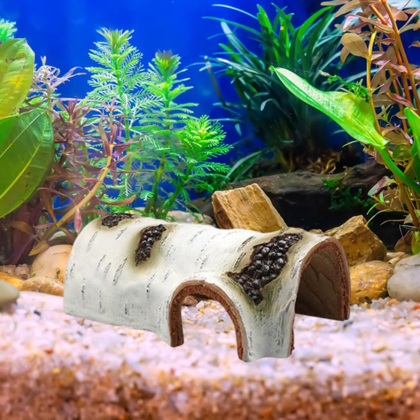 balikha Tank Decoration Tank Accessories Hideaway Landscaping Climbing Aquarium Rock Cave Ornament for Turtle Lizards Newts , M M