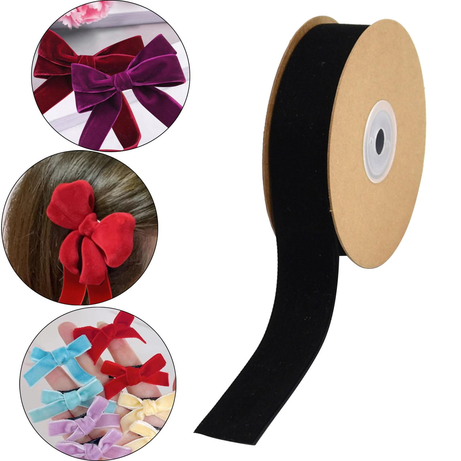 balikha Velvet Ribbon with Spool Flocking Ribbons Florist Ribbon Single ...