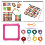 balikha Weaving Loom Kit Toys DIY Knitting Crochet Portable Crafts Gifts Potholder Loops Making Kits Sewing Craft for Adults Children 8 Colors