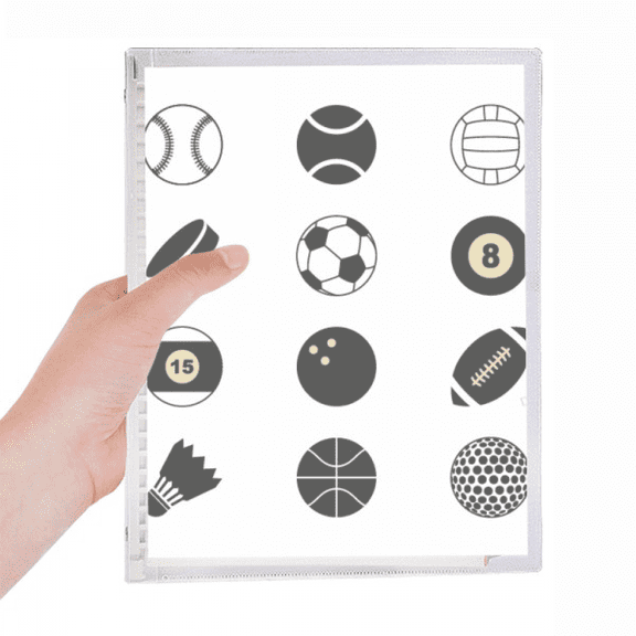 ball class sport simple geometry pattern notebook loose diary refillable journal statiry