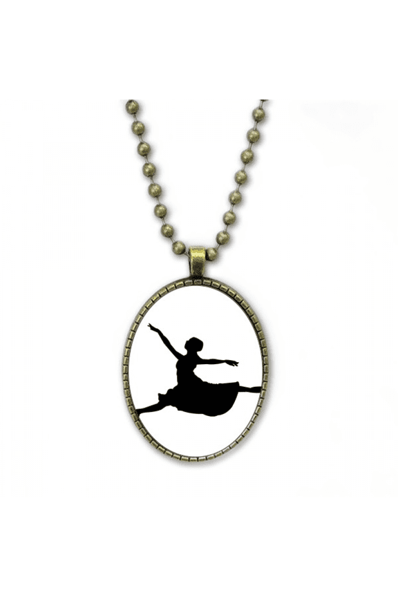 ballet jumping performance dancer necklace vintage chain bead pendant jewelry collection