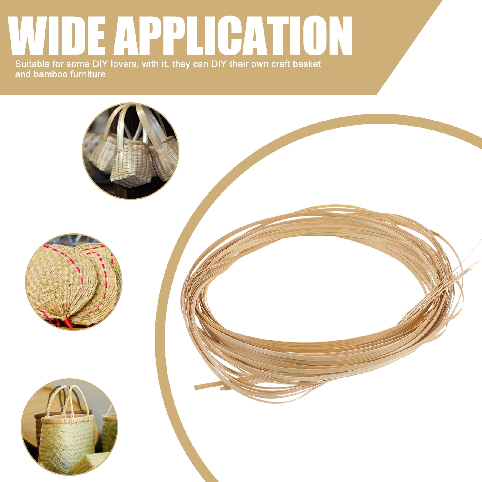 bamboo strips 1 Roll of Bamboo Basket Weaving Strips DIY Flat Bamboo