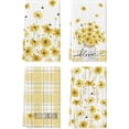 thumbnail image 1 of bamooi Yellow Floral Vase Spring Kitchen Towels Dish Towels, 18x26 Inch Hello Sunshine Seasonal Summer Decoration Hand Towels Set of 4, 1 of 6