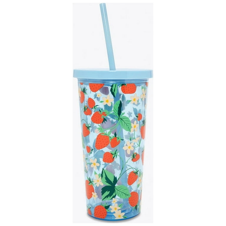 Teal Sip-To-Straw Cups