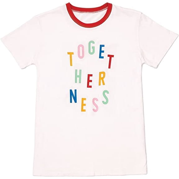 ban.do Women's Short Sleeve Cotton T Shirt (M, Togetherness Ringer)