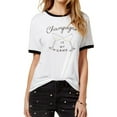 thumbnail image 1 of ban.do Womens Casual Graphic T-Shirt, White, Juniors, Small, 1 of 1