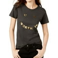 thumbnail image 1 of ban.do Womens U R Worth It Graphic T-Shirt, Black, X-Small, 1 of 2