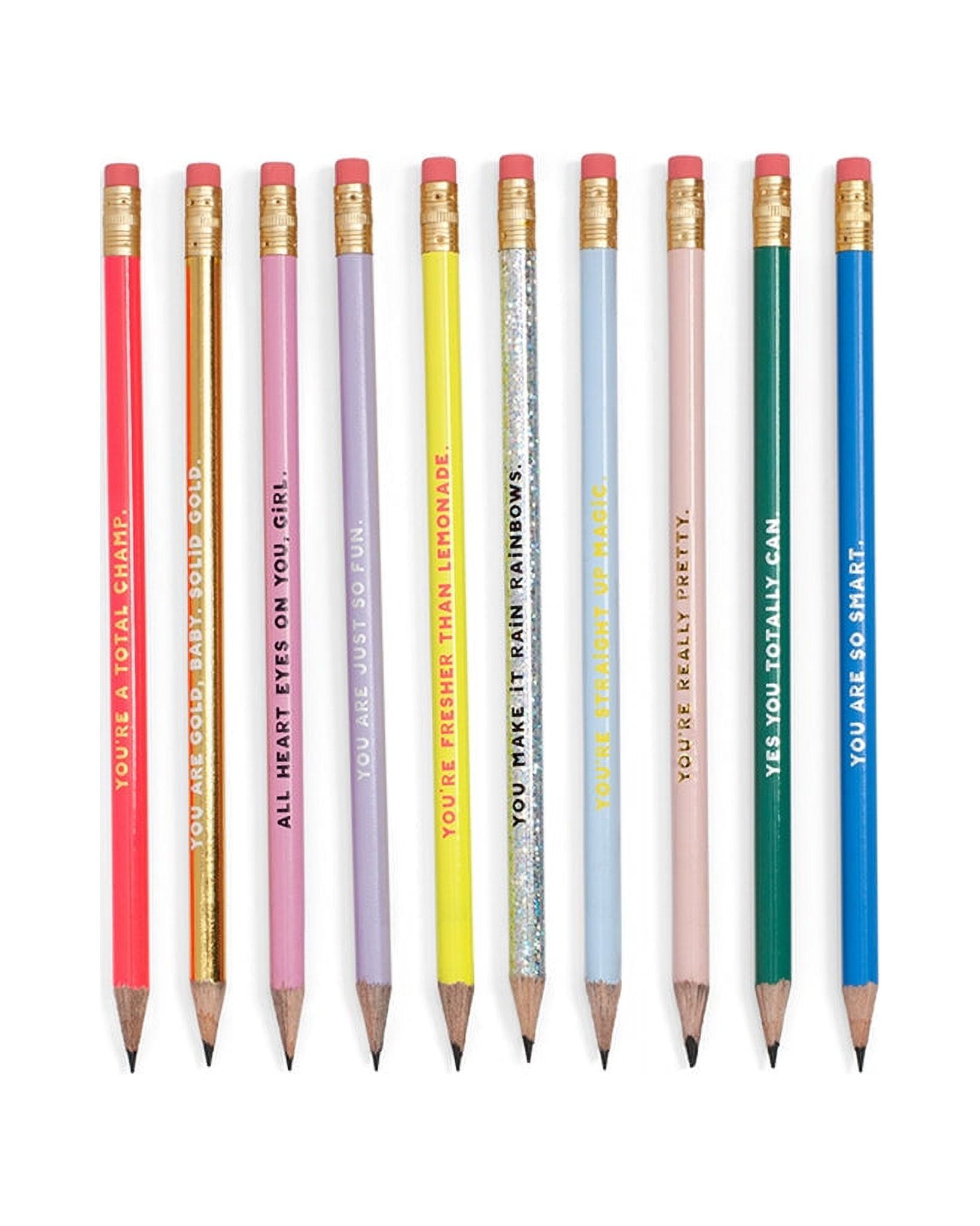 ban.do Write On Colorful Pencil Set of 10, PreSharpened 2 Graphite
