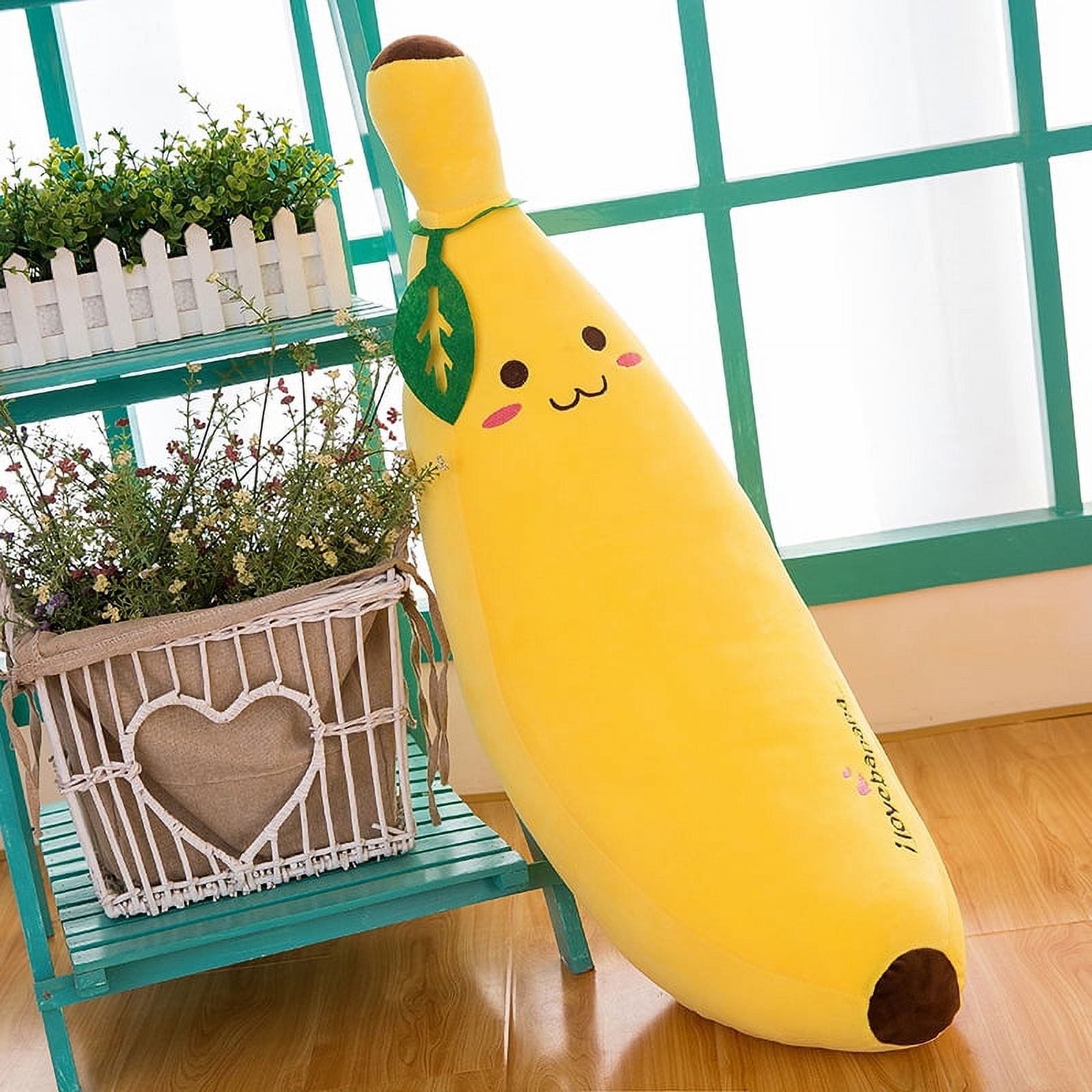 large banana Stuffed Banana Plush Fruit Plush Toys Pillows Fuzzy Pillows  Kids