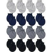 bangyoudaoo 16 Pairs Baby Cotton Mittens No Scratch Gloves Unisex Mittens for baby Boys Girls 0-6 Months Style 1
