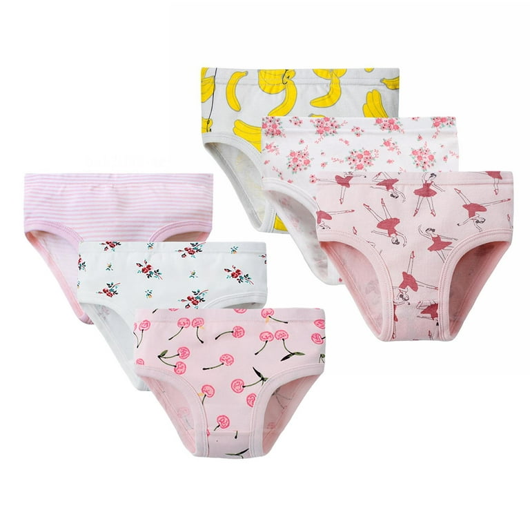 bangyoudaoo 6Pcs Baby Kids Underwear Breathable Cotton Panties Toddler  Girls Undies Soft Assorted Briefs Style A 150