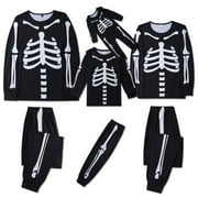 BAOZHUSS baozhu Halloween Skeleton Matching Family Pajama Sets for Adults Kids and Baby