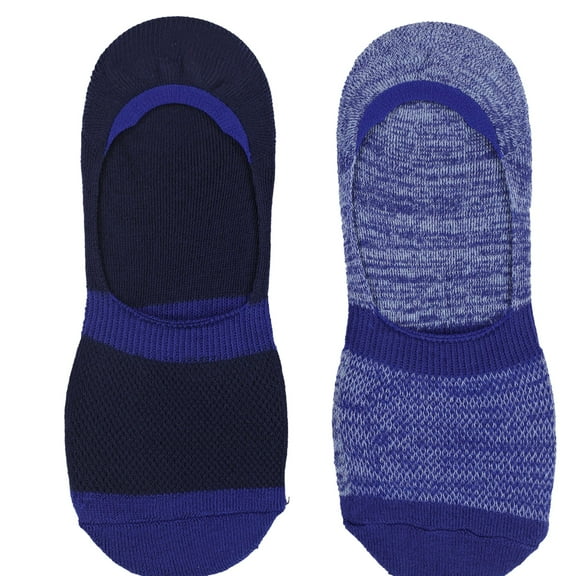 bar III Mens 2 Pack No Show Socks, Blue, 10-13