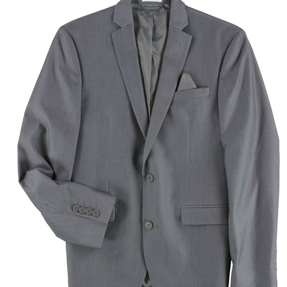 bar III Mens Active Stretch Two Button Blazer Jacket, Grey, 34 Short