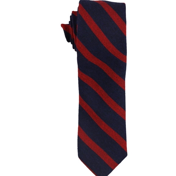 bar III Mens Bayside Stripe Self-tied Necktie, Red, One Size
