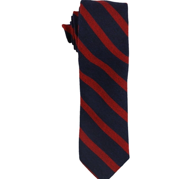 bar III Mens Bayside Stripe Self-tied Necktie, Red, One Size