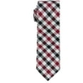 thumbnail image 1 of bar III Mens Cottica Gingham Self-tied Necktie, Red, One Size, 1 of 2