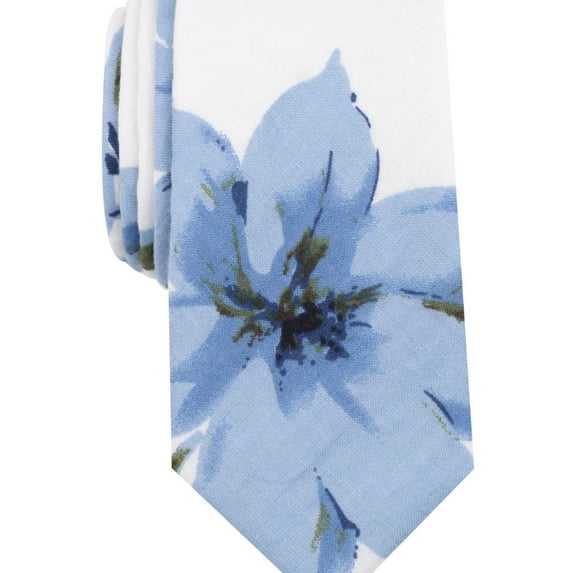 bar III Mens Dylan Floral Self-tied Necktie, Blue, One Size