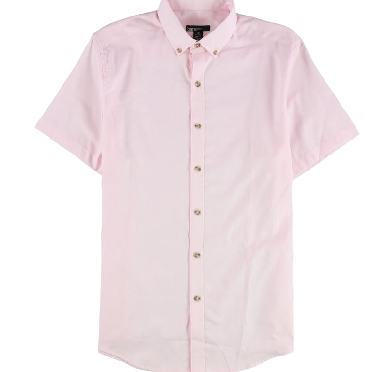 bar III Mens Easy Care Button Down Dress Shirt, Pink, 15-15.5 - Walmart.com