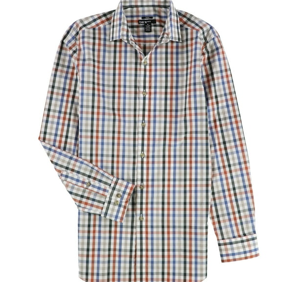 bar III Mens Easy Care Quatro Twill Button Up Dress Shirt rusttan 16.5