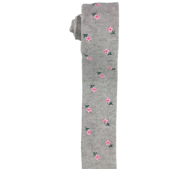 bar III Mens Embroidered Floral Self-tied Necktie, Grey, One Size