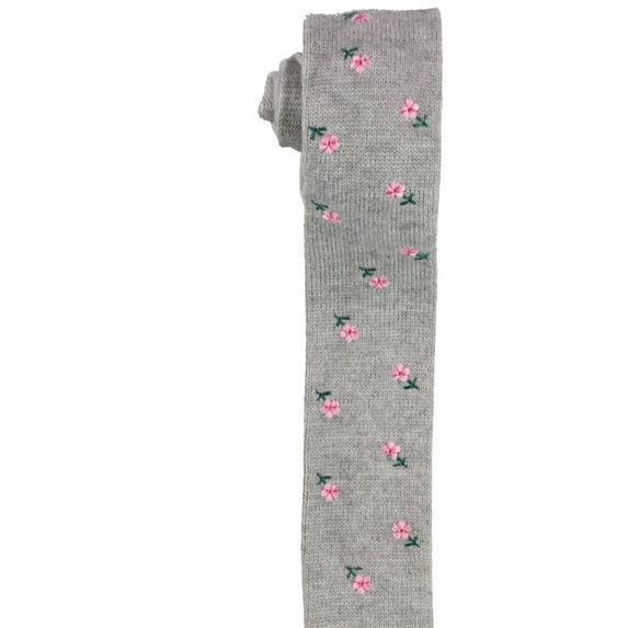 bar III Mens Embroidered Floral Self-tied Necktie, Grey, One Size