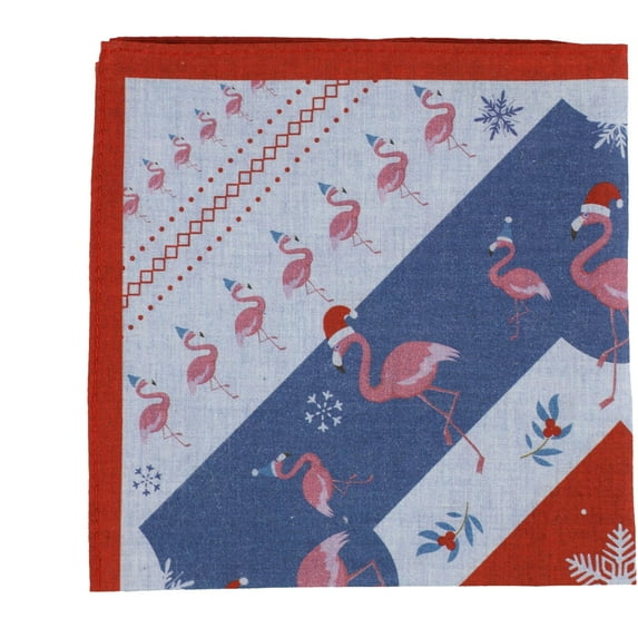 bar III Mens Flamingo Pocket Square, Blue, One Size