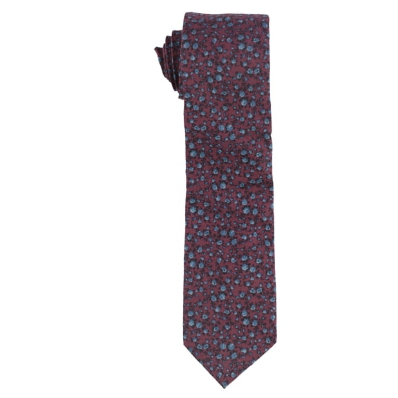 bar III Mens Floral Print Self-tied Necktie, Red, One Size
