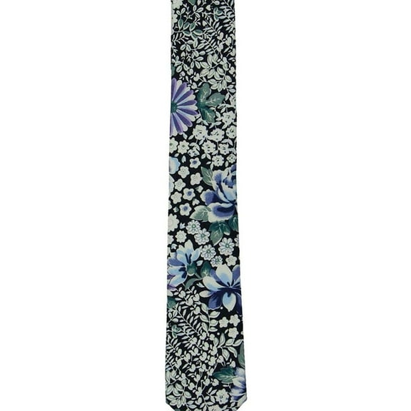 bar III Mens Floral Self-tied Necktie, Blue, One Size