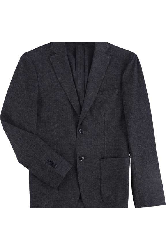 Mens Herringbone Two Button Blazer Jacket, Blue, 44 Regular