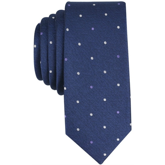 bar III Mens Latour Dot Self-tied Necktie, Blue, One Size