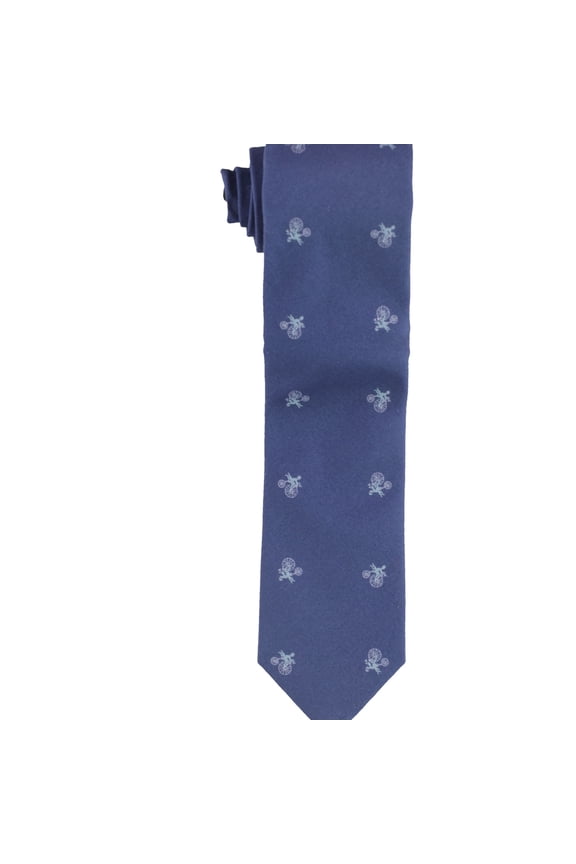 Mens Man On Bike Self-tied Necktie, Blue, One Size