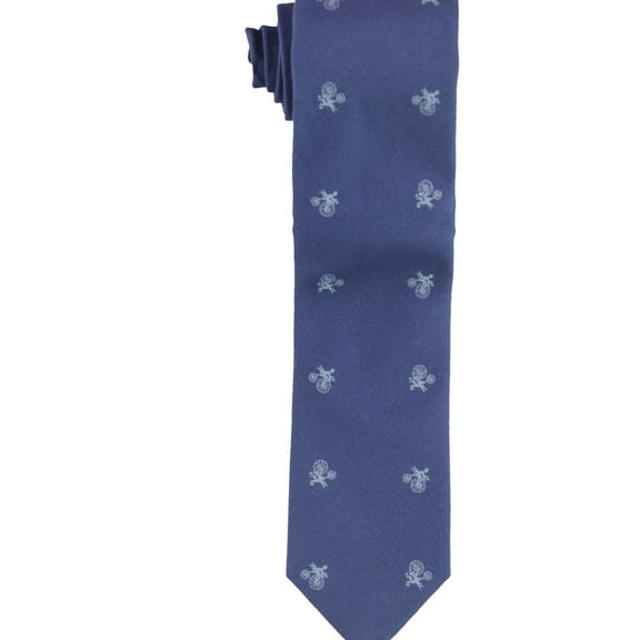 bar III Mens Man On Bike Self-tied Necktie, Blue, One Size