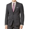 thumbnail image 1 of bar III Mens Mini-Grid Two Button Blazer Jacket, Grey, 40 Regular, 1 of 2