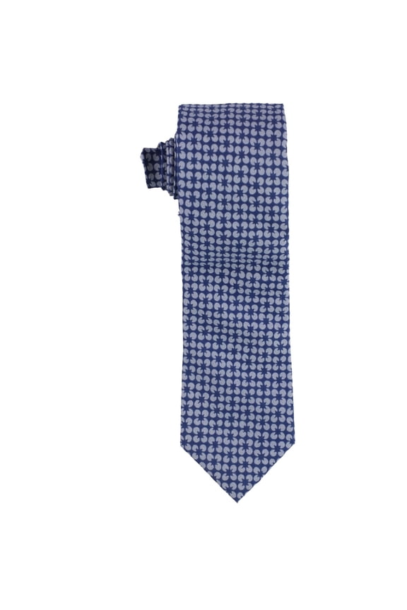 Mens Mini Print Self-tied Necktie, Blue, One Size