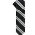 thumbnail image 1 of bar III Mens Munder Stripe Self-tied Necktie, Black, One Size, 1 of 2