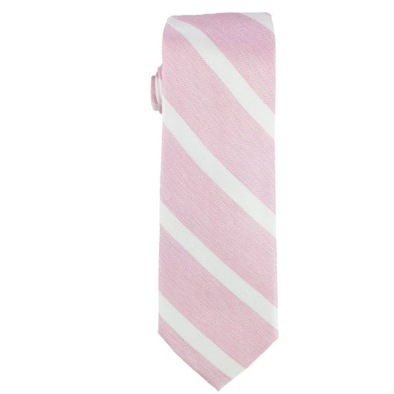 bar III Mens Ossie Stripe Self-tied Necktie, Pink, One Size